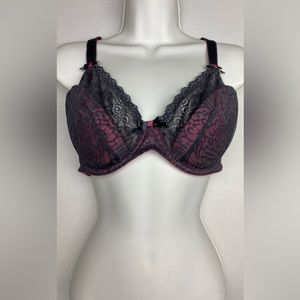 Freya GRY/PNK Padded Demi, 34DDD *P1018